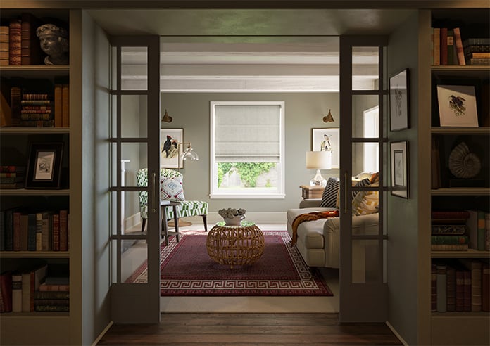 Tarbert, Greige - Motorised Roman Blind - Image 8